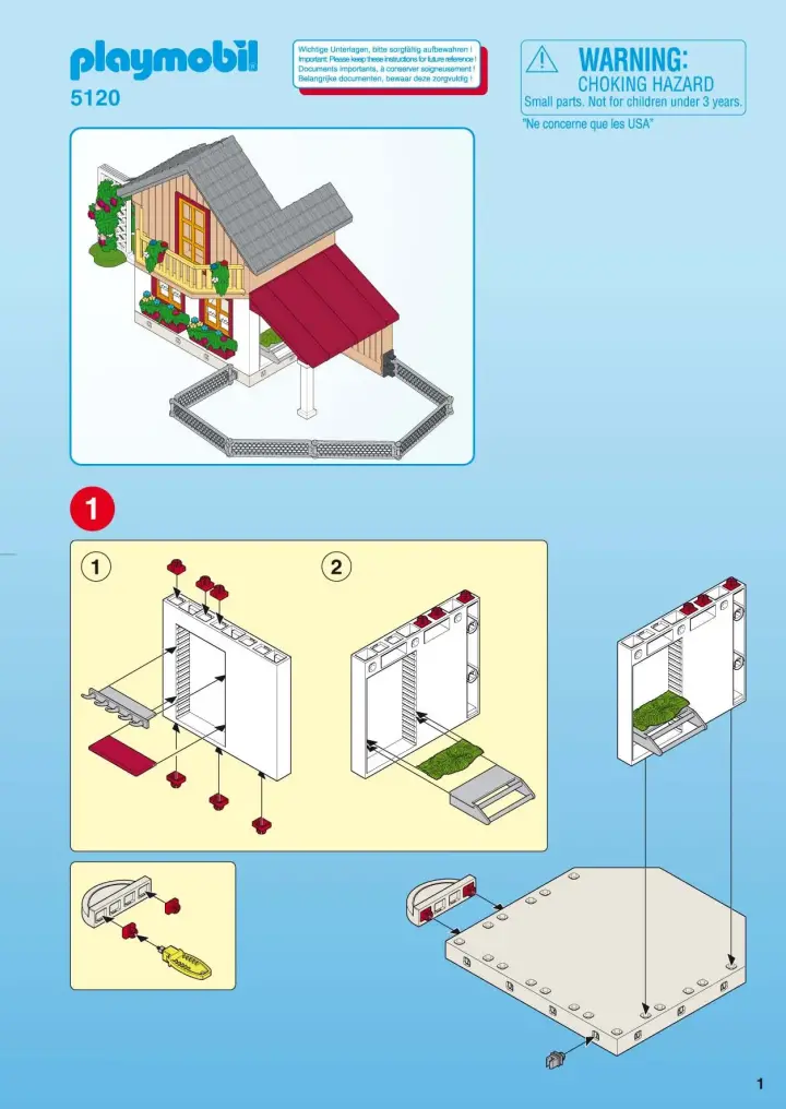 bemanning Allergie plek Building instruction - Playmobil 5120 : Farm House with Market - Abapri UK