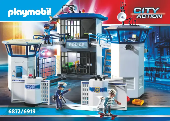 Building Instruction Playmobil 6919 Police Headquarters With Prison 1 0 Medium 