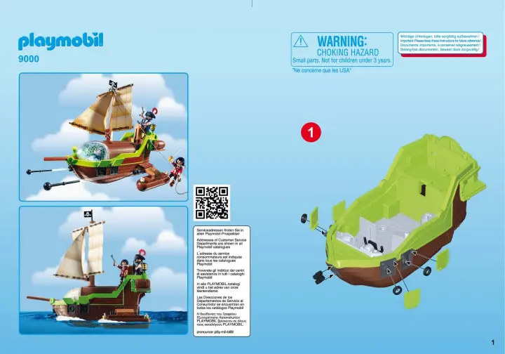 Interpretatief vos Zwerver Building instruction - Playmobil 9000 : Pirate Chameleon with Ruby - Abapri  UK