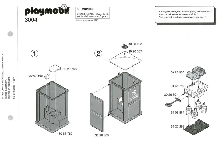 Notices de montage Playmobil 3004-A - Ouvriers de chantier/ dameuse (1)