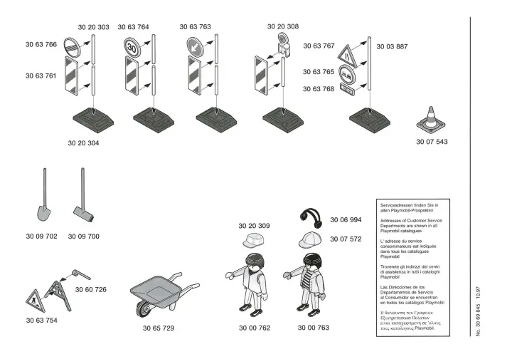 Notices de montage Playmobil 3004-A - Ouvriers de chantier/ dameuse (2)