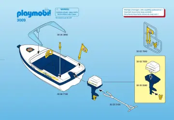 Notices de montage Playmobil 3009-A - Skieur nautique/Hors bord moteur (1)