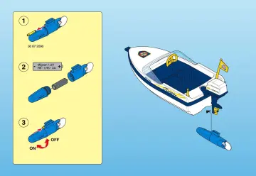 Notices de montage Playmobil 3009-A - Skieur nautique/Hors bord moteur (2)