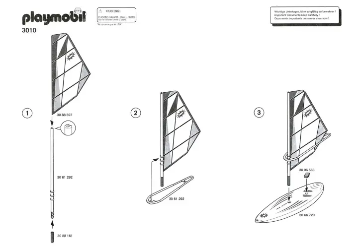 Bauanleitungen Playmobil 3010-A - Windsurfer (1)