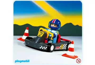 Playmobil 3012-A - Pilote/kart noir