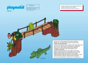 Notices de montage Playmobil 3016-A - Aventuriers/pont suspendu/alligators (1)