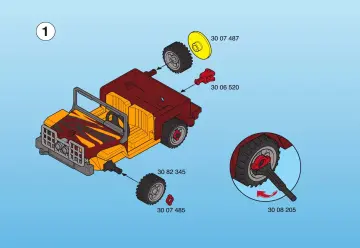 Notices de montage Playmobil 3018-A - Explorateurs/4x4 (2)