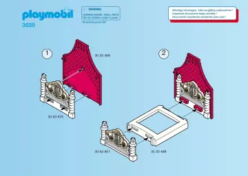 Notices de montage Playmobil 3020-A - Chambre de la princesse (1)