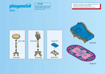 Notices de montage Playmobil 3022-A - Salon royal (1)