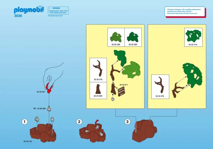 Bauanleitungen Playmobil 3036-A - Banditen-Überfall (1)