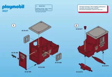 Notices de montage Playmobil 3037-A - Soldats/fourgon de la banque (1)