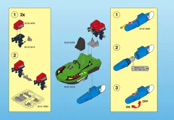 Notices de montage Playmobil 3041-A - Skieur nautique/Hors bord moteur (6)