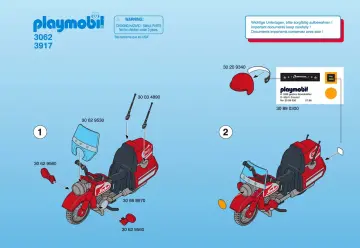 Notices de montage Playmobil 3062-A - Motard/ Moto de route (1)