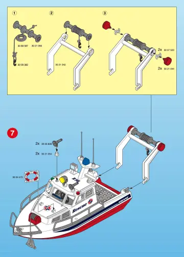 Notices de montage Playmobil 3063-A - Vedette de sauvetage (5)