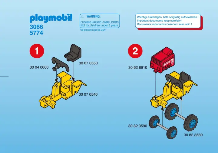 Bauanleitungen Playmobil 3066-A - Kindertraktor (1)