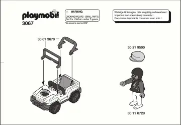 Bauanleitungen Playmobil 3067-A - Kindergeländewagen (1)