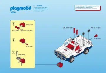 Notices de montage Playmobil 3070-A - Unité de secours/4x4 (1)