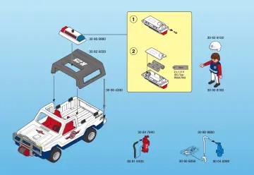 Notices de montage Playmobil 3070-A - Unité de secours/4x4 (2)