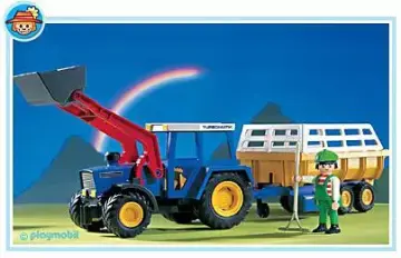 Playmobil 3073-A - Traktor mit Erntewagen