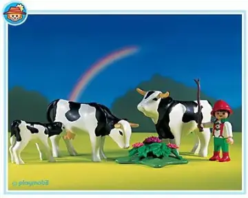 Playmobil 3077-A - Vacher/famille de vaches