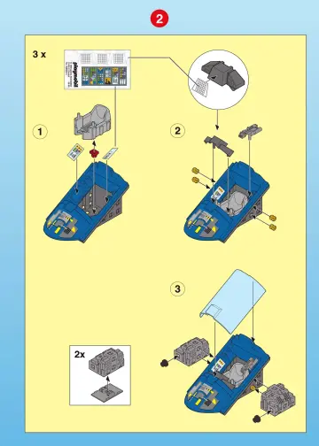 Notices de montage Playmobil 3080-A - Astronautes/vaisseau spatial (3)