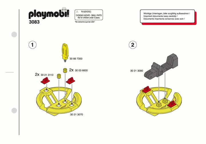 Notices de montage Playmobil 3083-A - Scooter de l`espace (1)