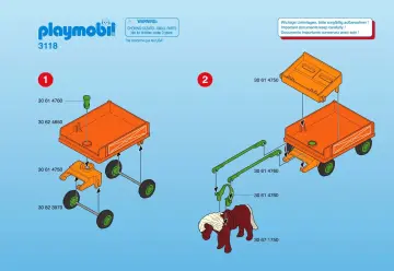 Bauanleitungen Playmobil 3118-B - Kinder-Ponywagen (1)