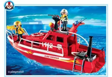 Playmobil 3128-B - Pompiers / sauveteurs bateau