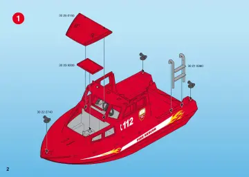 Bauanleitungen Playmobil 3128-B - Feuerlöschboot mit Pumpe (2)