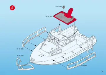 Bauanleitungen Playmobil 3128-B - Feuerlöschboot mit Pumpe (3)