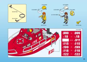 Notices de montage Playmobil 3128-B - Pompiers / sauveteurs bateau (11)