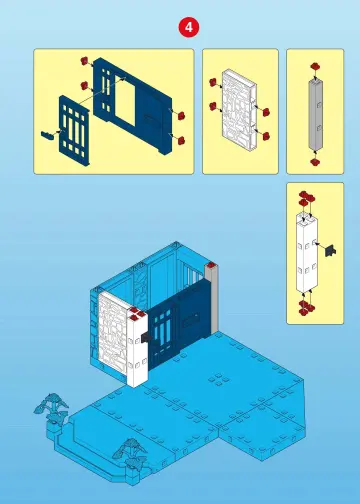Notices de montage Playmobil 3159-A - Polizeirevier mit Gefängnis (5)