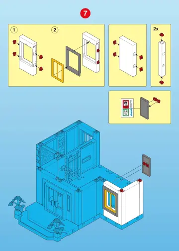 Bauanleitungen Playmobil 3159-A - Polizeirevier/Gefängnis (8)