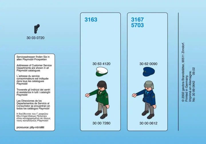 Bauanleitungen Playmobil 3163-A - Polizist/Pferd (2)