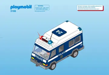 Notices de montage Playmobil 3166-A - Politiebus (1)