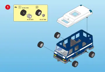 Notices de montage Playmobil 3166-A - Politiebus (2)