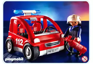 Playmobil City Action 3181 pas cher, Pompier/véhicule d'intervention RC