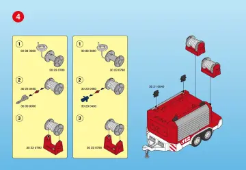 Notices de montage Playmobil 3178-A - Pompier/électrogène/remorque (6)