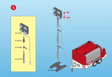 Bauanleitungen Playmobil 3178-A - Feuerwehranhänger mit Lichtgiraffe (7)