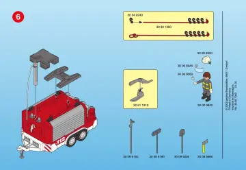 Bauanleitungen Playmobil 3178-A - Feuerwehranhänger mit Lichtgiraffe (8)