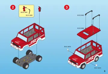 Bauanleitungen Playmobil 3181-A - Feuerwehrvorausfahrzeug (3)