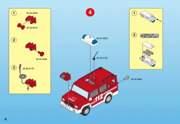 Bauanleitungen Playmobil 3181-A - Feuerwehrvorausfahrzeug (4)