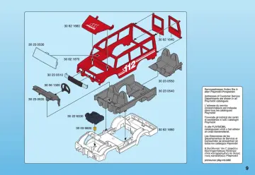 Notices de montage Playmobil 3181-A - Pompier/véhicule d`intervention RC (9)