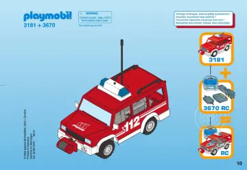 Bauanleitungen Playmobil 3181-A - Feuerwehrvorausfahrzeug (10)