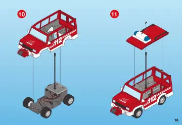 Bauanleitungen Playmobil 3181-A - Feuerwehrvorausfahrzeug (16)