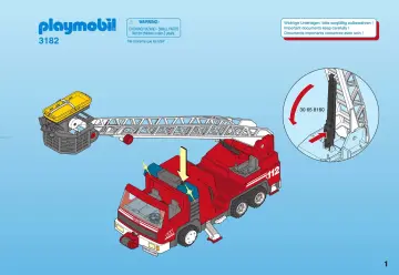 Bauanleitungen Playmobil 3182-A - Feuerwehrleiterfahrzeug (1)