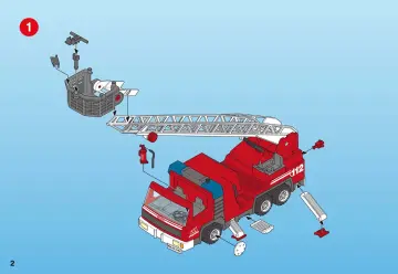 Bauanleitungen Playmobil 3182-A - Feuerwehrleiterfahrzeug (2)