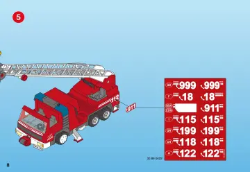 Bauanleitungen Playmobil 3182-A - Feuerwehrleiterfahrzeug (8)