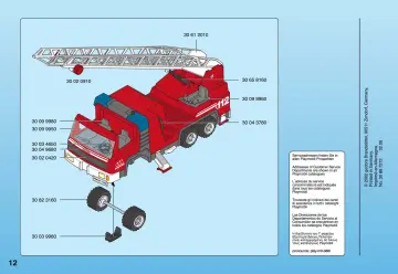 Notices de montage Playmobil 3182-A - Pompiers/camion grande échelle (12)