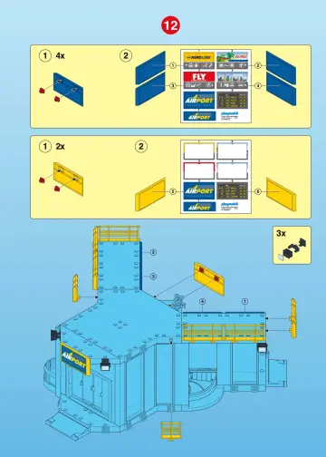 Bauanleitungen Playmobil 3186-A - Flughafen/Tower (13)